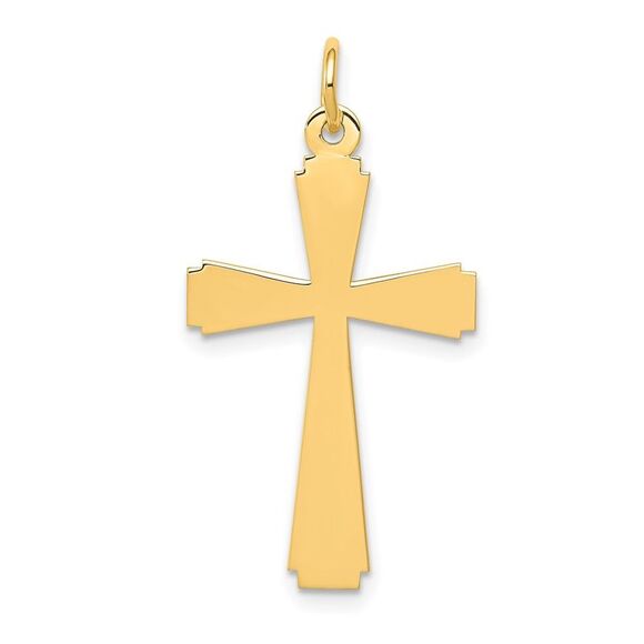 Kazi Luxury 14k Yellow Gold Cross Charm